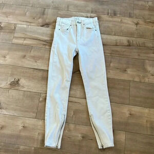 McGuire Denim White Newton Skinny Jeans Ankle Zip Sz 24